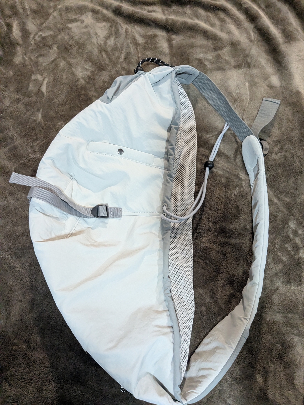 Light Gray Dog Sling Carrier for Small Pets - Comfortable Hands-Free Travel